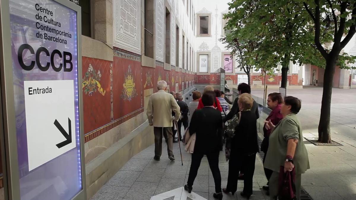 Patio de la Casa de la Caritat, hoy CCCB. Serrat grabó en él escenas de la película ’Ciutat cremada’