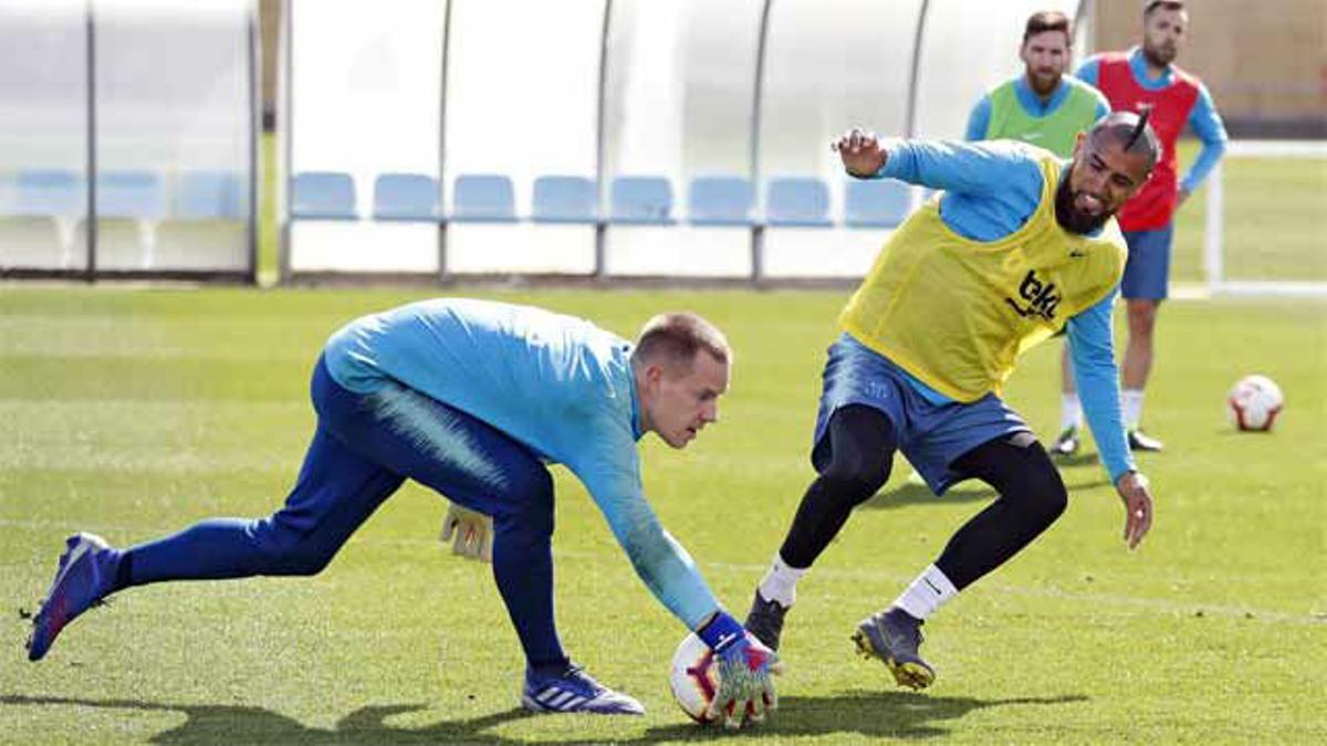 Primer entrenamiento del Barça pensando en el Rayo