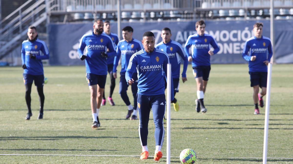 Jairo Quinteros, al comienzo del entrenamiento de este sábado.