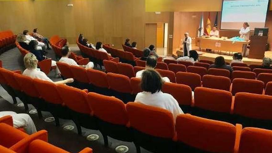 Asistentes a la formación en el salón de actos de Montecelo. // FdV