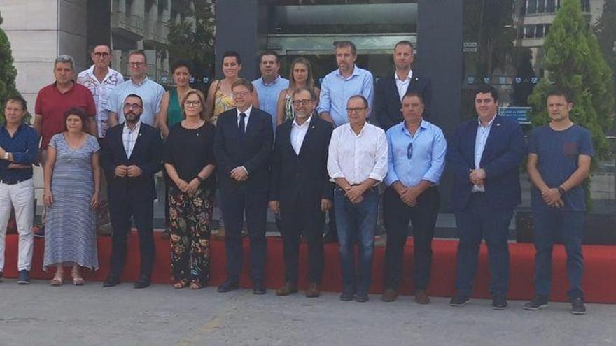 Ximo Puig se reúne con alcaldes de Castellón en Burriana