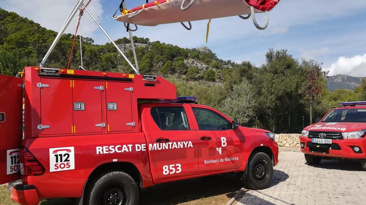 Un vehículo de rescate de montaña de los Bombers de Mallorca