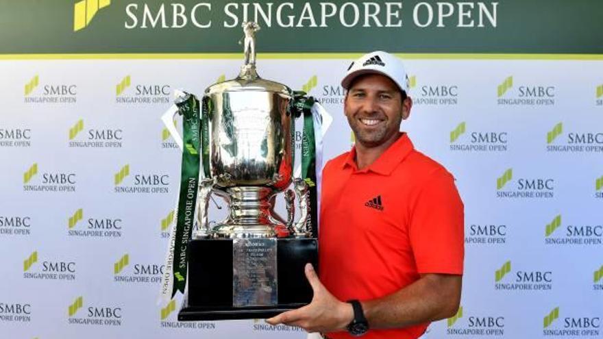 Sergio García, campeón del Open de Singapur.