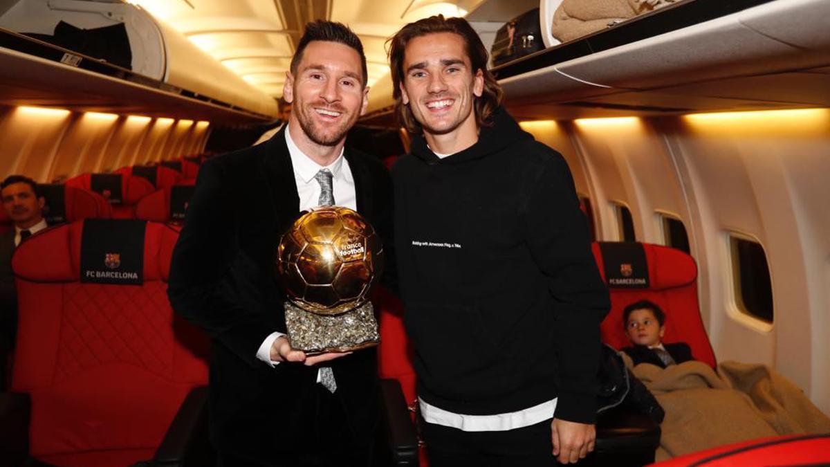 Leo Messi y Griezmann, cuando estaban en el Barça