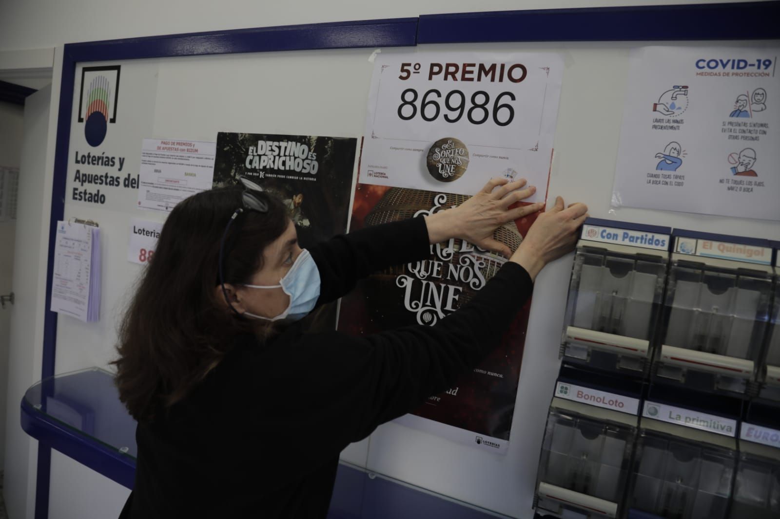 El 86.986, primer quinto premio de la Lotería de Navidad, vendido en Palma, Can Picafort y Calvià