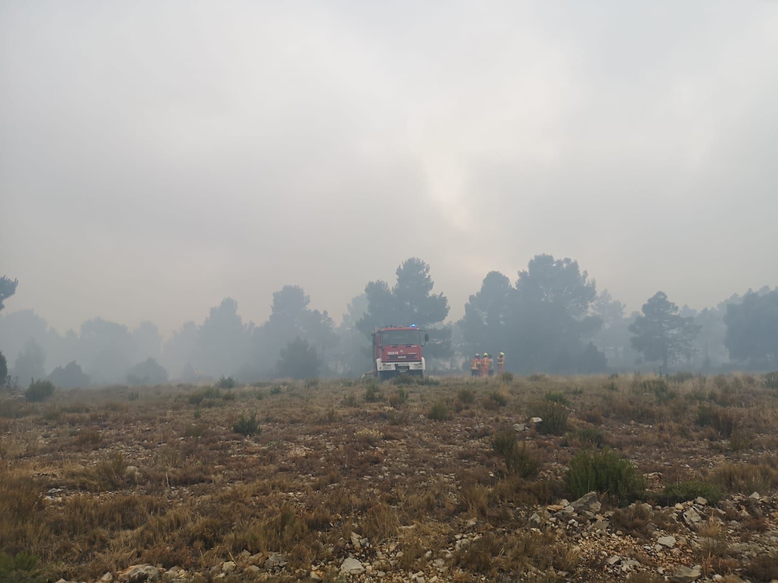 Tres rayos provocan incendios en Aras de los Olmos