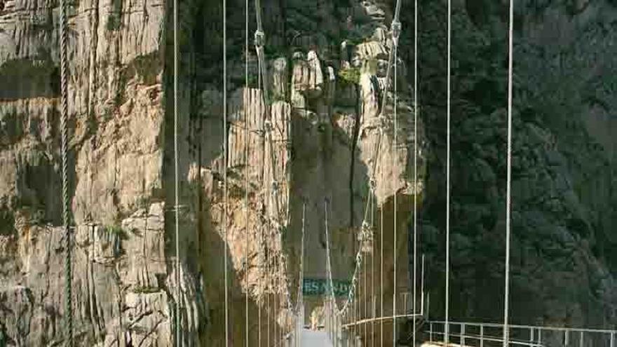 Un tramo del rehabilitado Caminito del Rey.