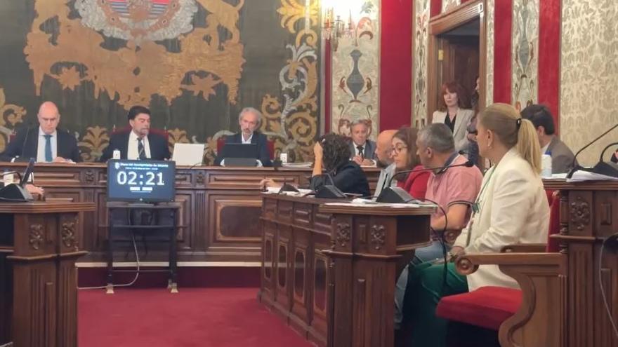 El pleno de Alicante, en directo: el Ayuntamiento insiste en que actuará contra el ruido en Castaños pese a recurrir la sentencia