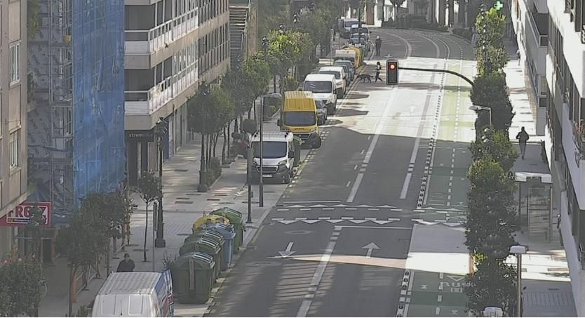 Calles de Vigo vacías por el coronavirus