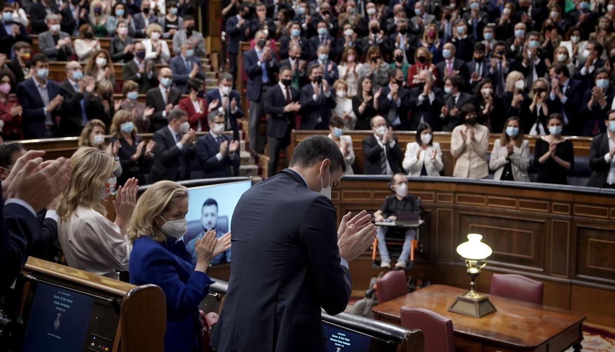 Ovación a Zelenski en el Congreso.