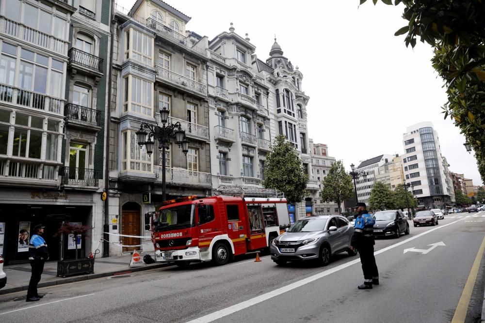 Fuga de gas en la calle Uría de Oviedo