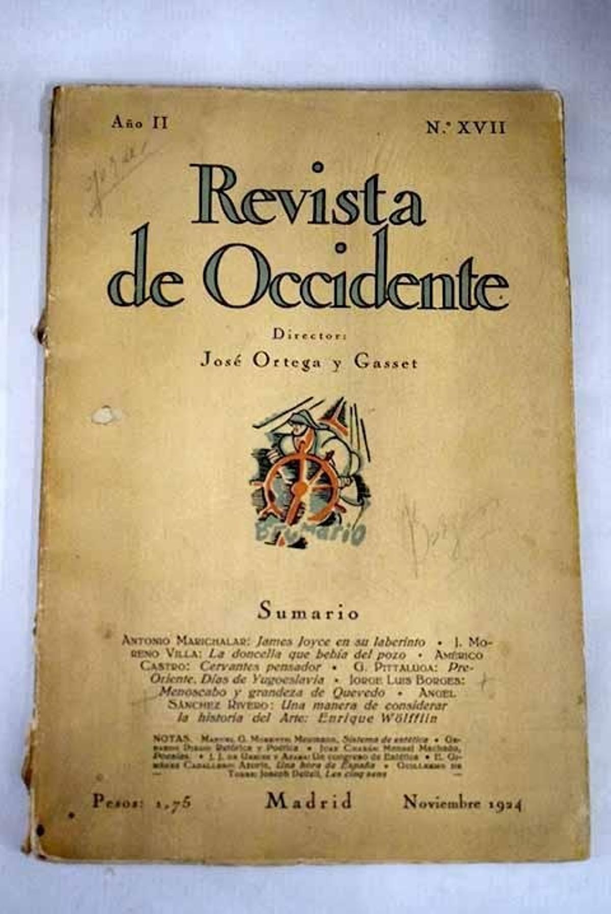 'Revista de Occidente', noviembre de 1924