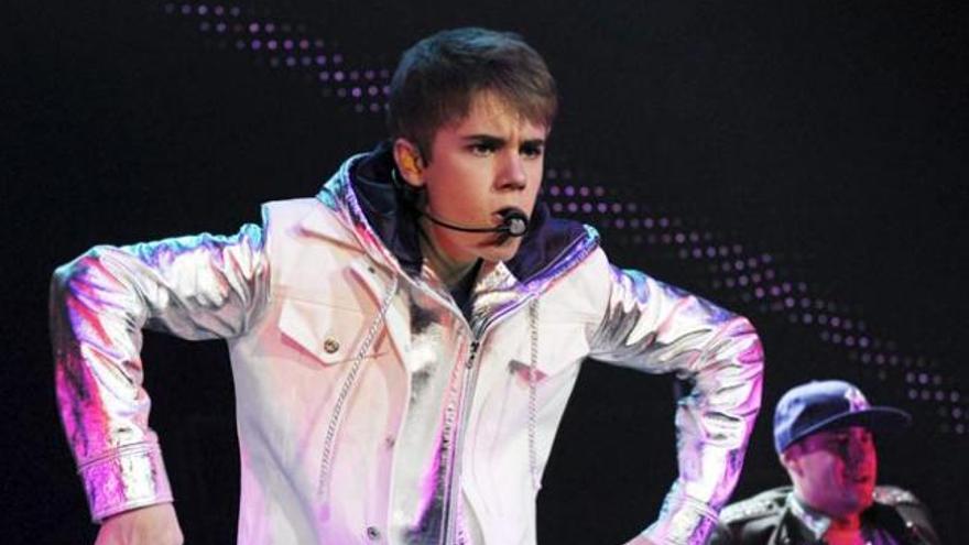 Justin Bieber en un concierto.