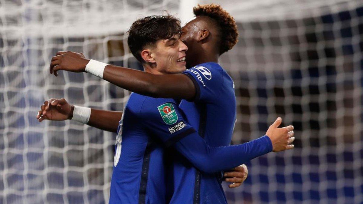 Havertz y Tammy Abraham se entendieron a las mil maravillas sobre el campo