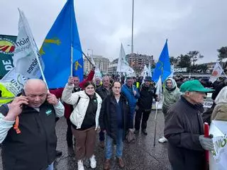 El grupo de ganaderos que salió de Salas llega al centro de Madrid para sumarse a la histórica protesta del campo español