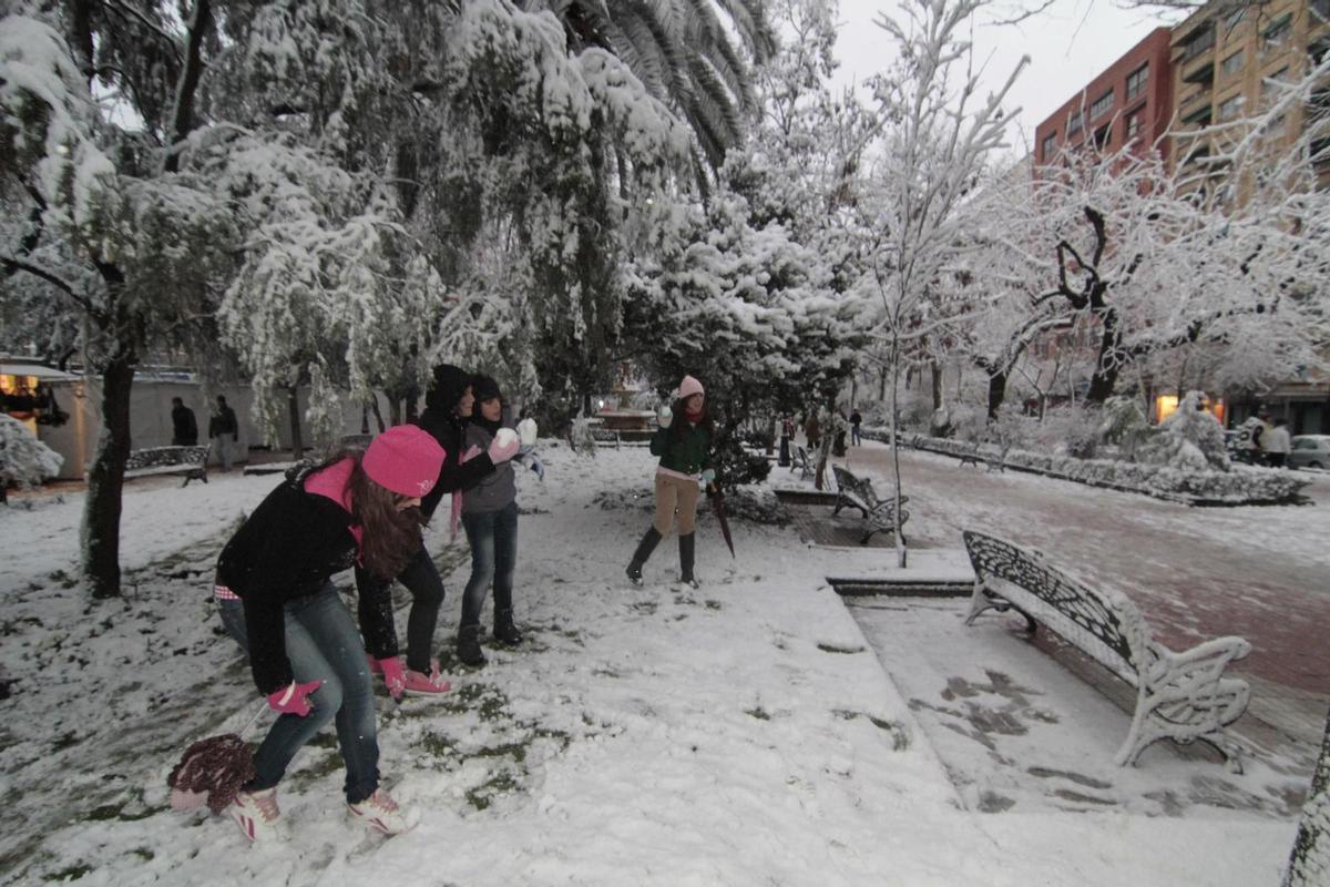 Así fue la nevada que tiñó Extremadura de blanco hace 15 años