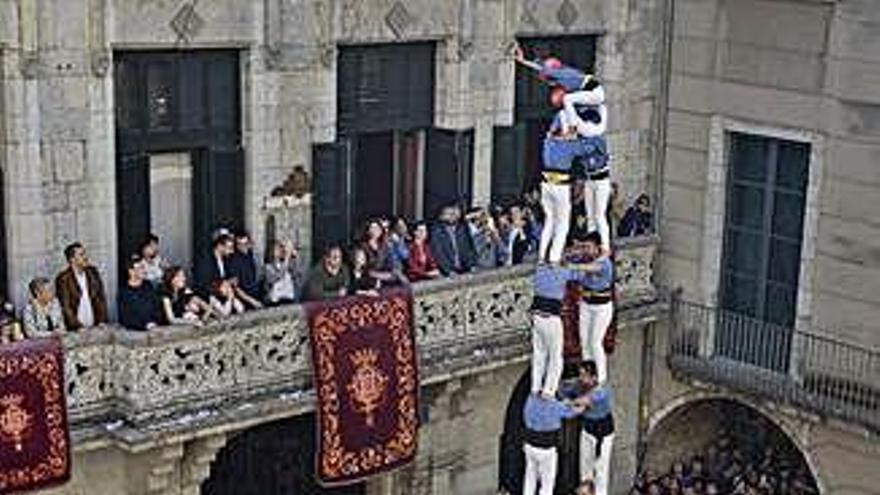 Girona celebra  la diada castellera  més reivindicativa