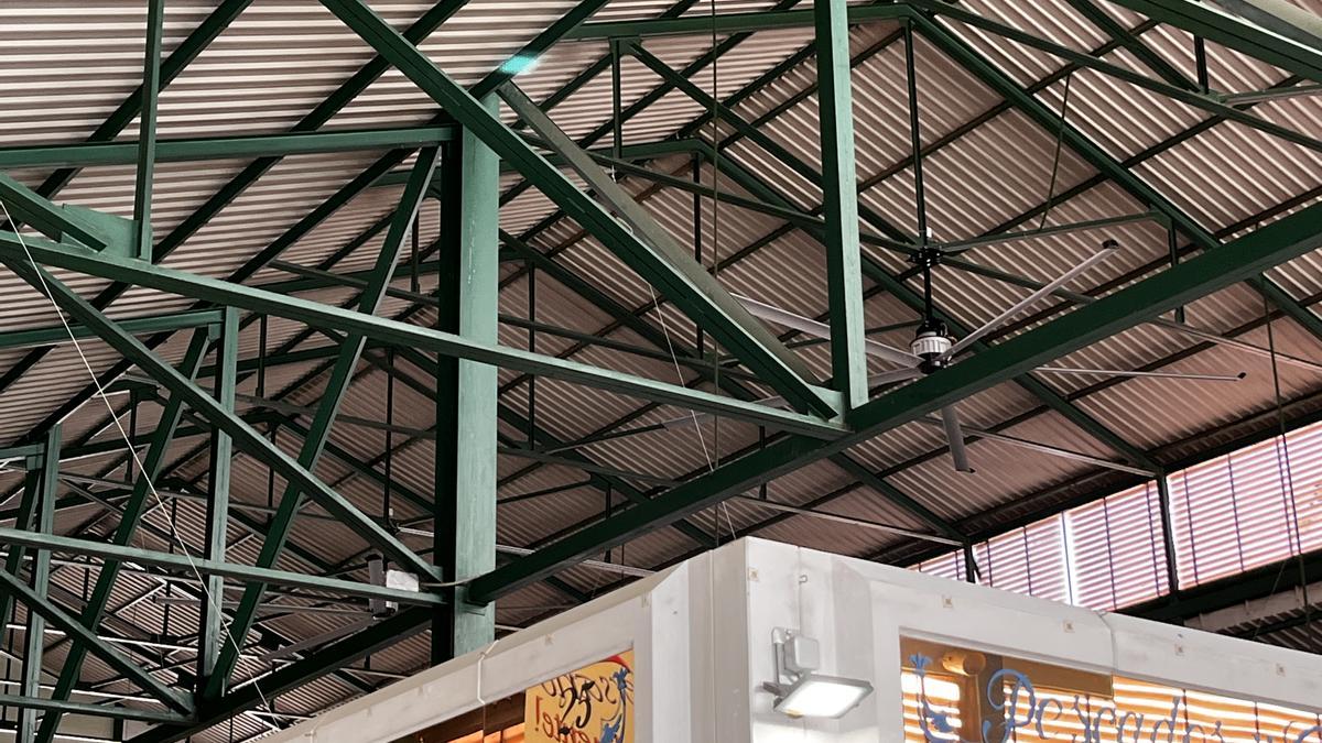 Imagen del nuevo sistema de ventilación del Mercado La Frontera de Petrer.