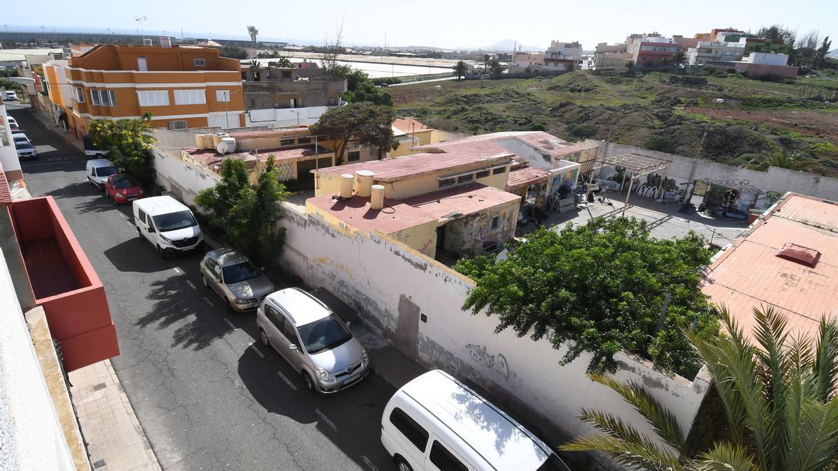 Una de las vías del barrio de Ojos de Garza, en el municipio de Telde