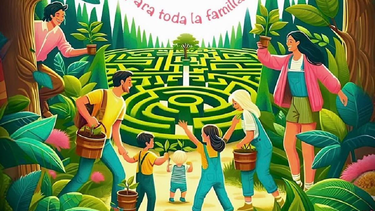 Cartel anunciador de la plantación en el Jardín Botánico de Málaga.