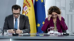 Pilar Alegría, María Jesús Montero, Carlos Cuerpo y Ángel Víctor Torres, han comparecido en la rueda de prensa posterior al Consejo de Ministros.