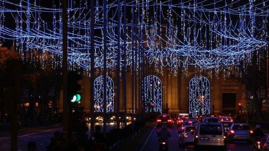 Luces de Navidad en Madrid en una imagen de archivo.