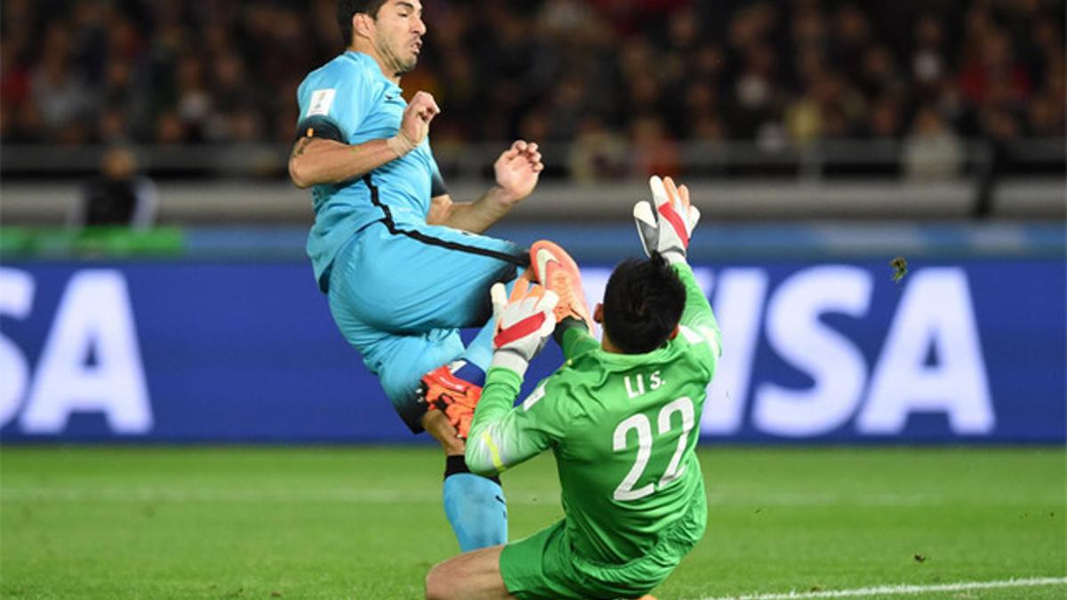 Suárez abrió el marcador después de aprovechar un rechace del meta del Guangzhou