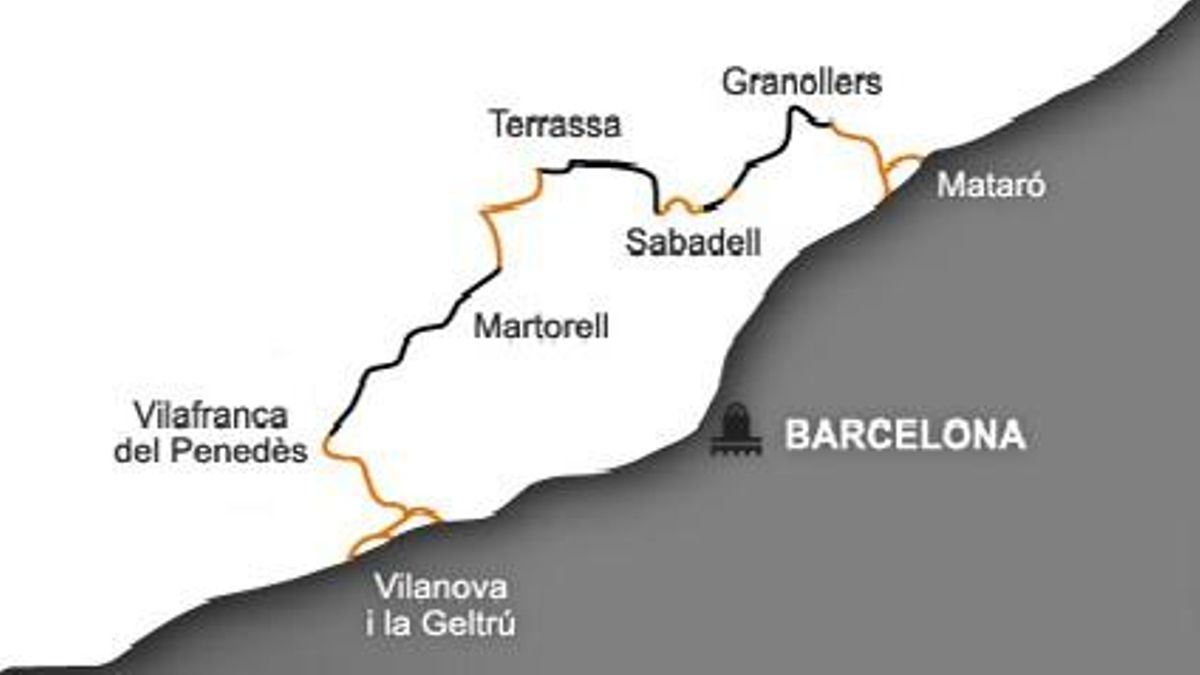 Ciudades que pretende comunicar el tren orbital sin pasar por Barcelona