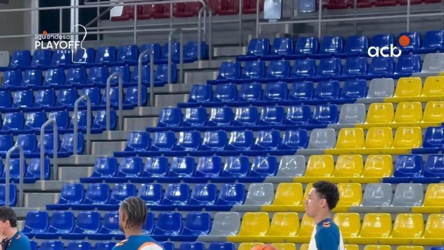 Entrenamiento de Valencia Basket sobre el Palau