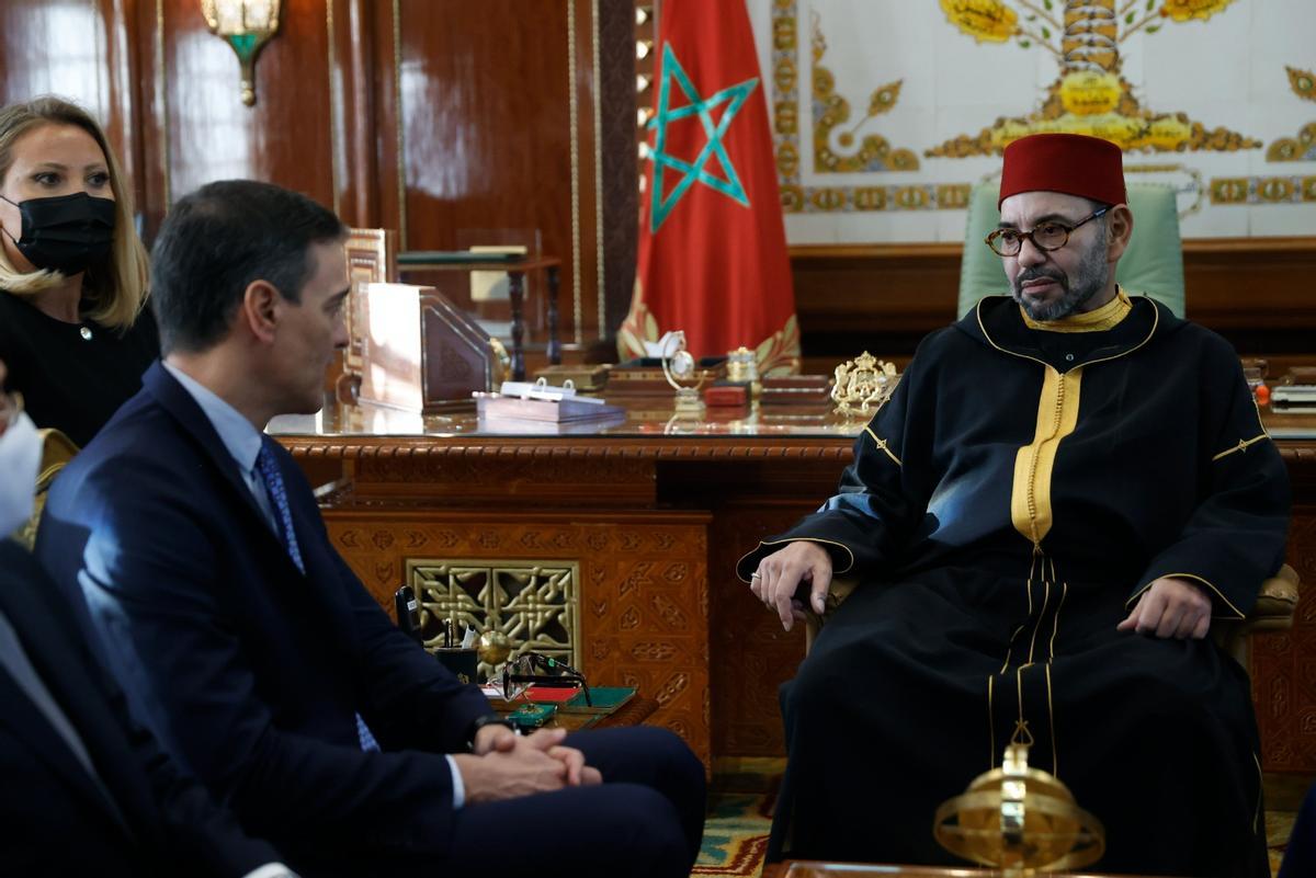 Pedro Sánchez y el rey de Marruecos, Mohamed VI, reunidos el pasado mes de abril.