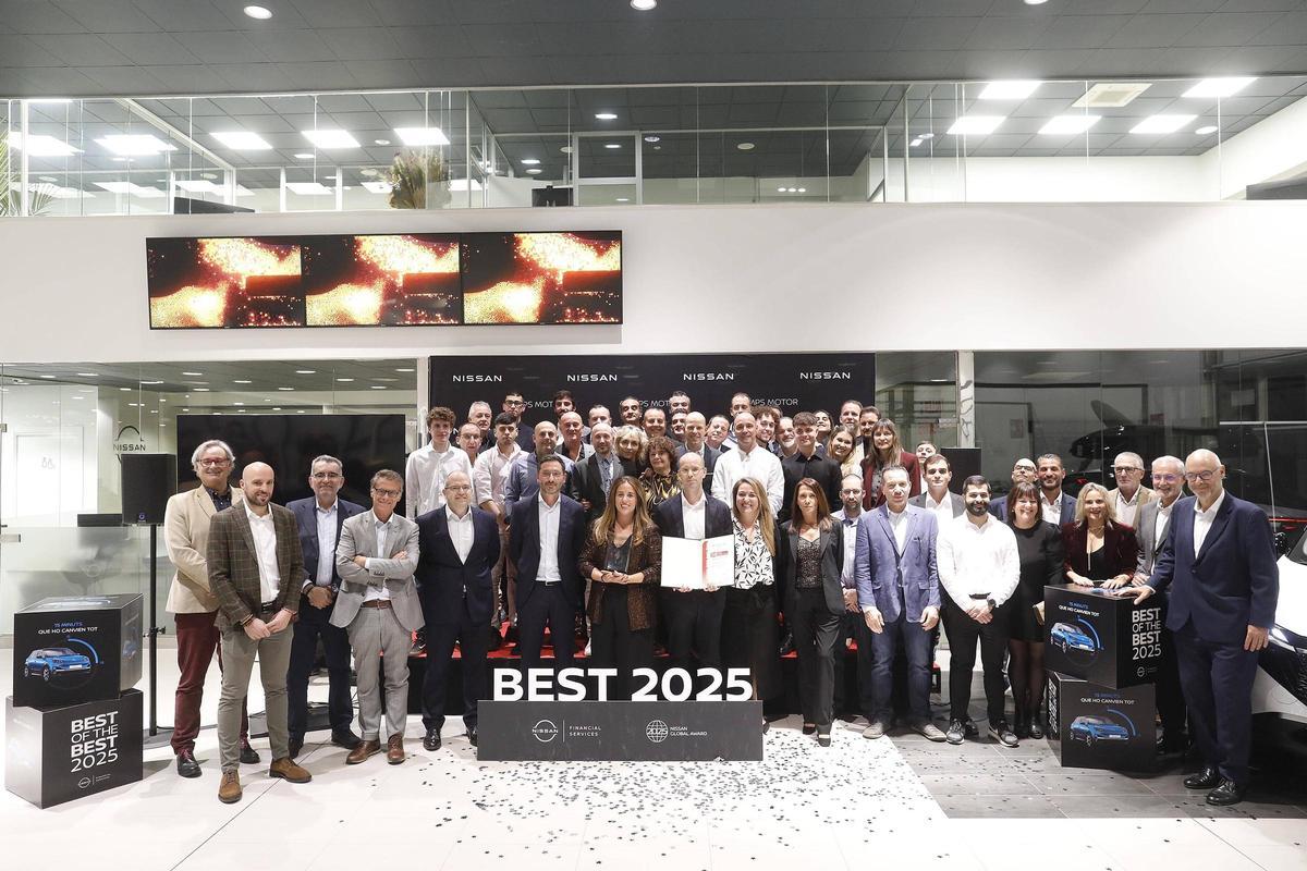 Acte d'entrega del premi al concessionari Nissan de Fornells