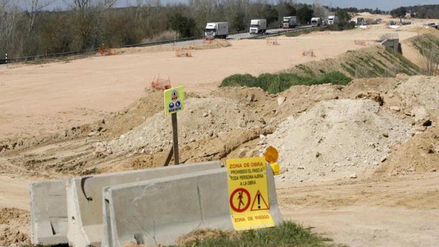 La zona on s&#039;estaven fent les obres de desdoblament de Sils a Caldes, ahir al matí sense cap màquina | Aniol Resclosa