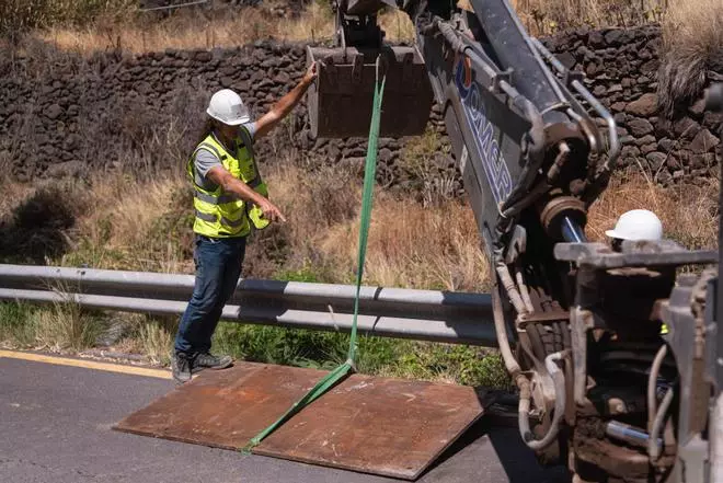 Visita a las obras de emergencia que se llevaron a cabo en Anaga