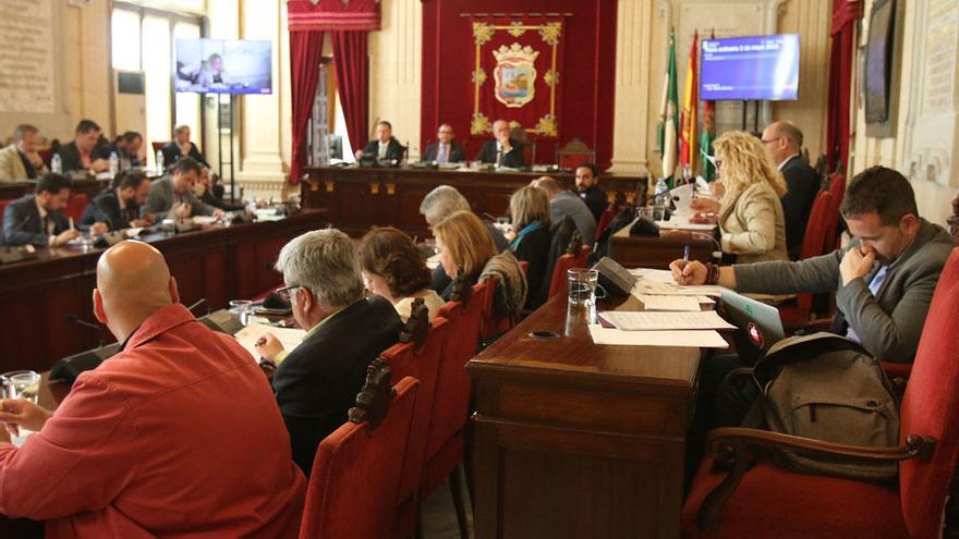 Imagen del pleno celebrado este miércoles en el Ayuntamiento de Málaga.