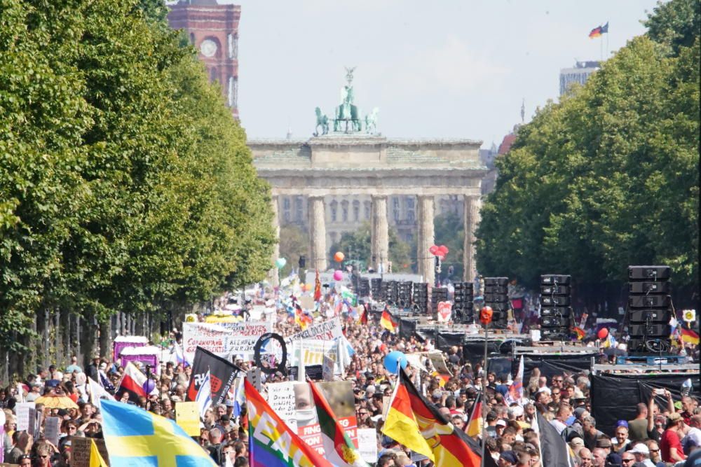 Protesta en Berlín por las medidas anticovid