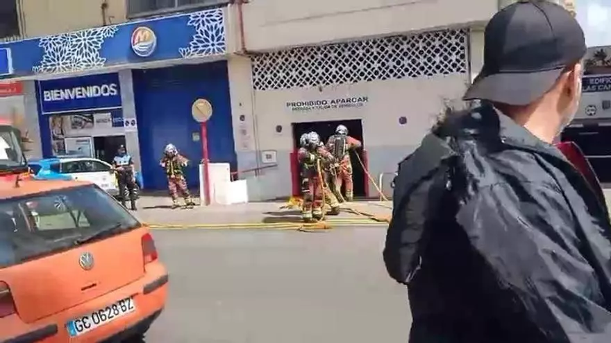Incendio en un garaje de Escaleritas