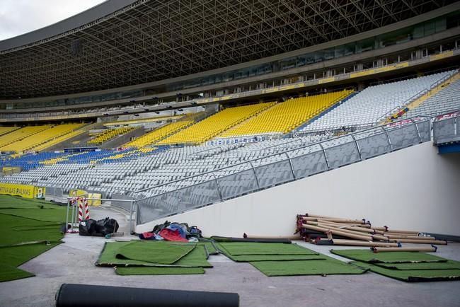 Siguen las obras en el Estadio de Gran Canaria