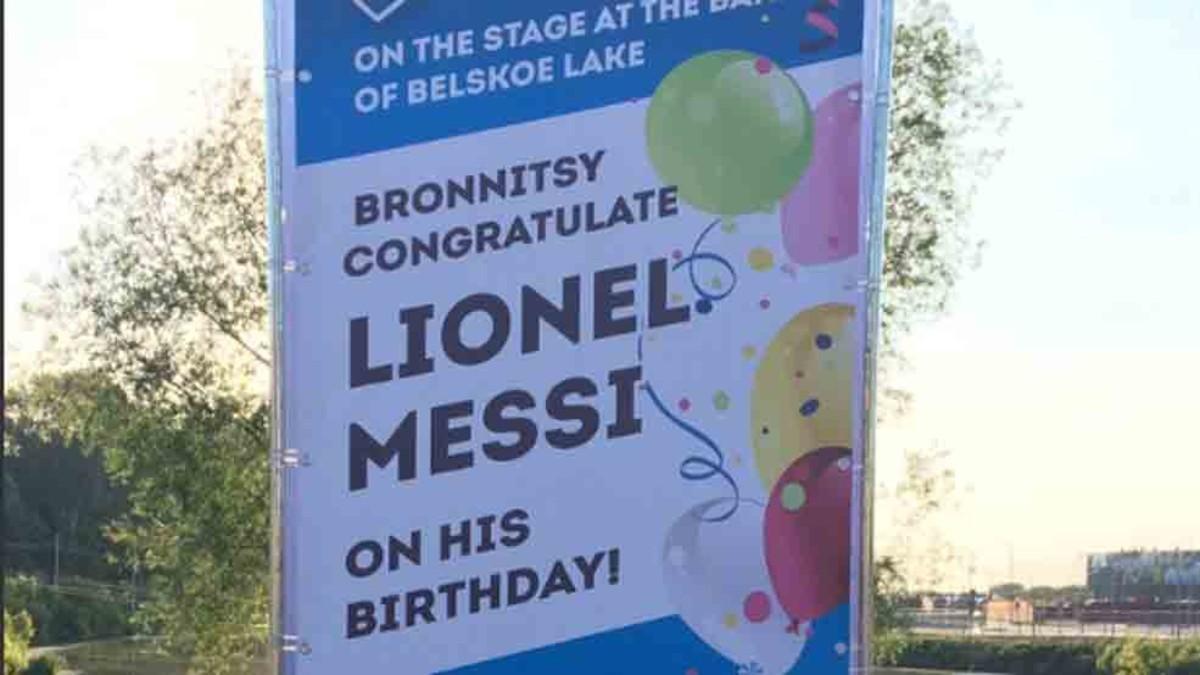 Bronnitsy celebra el cumpleaños de Messi
