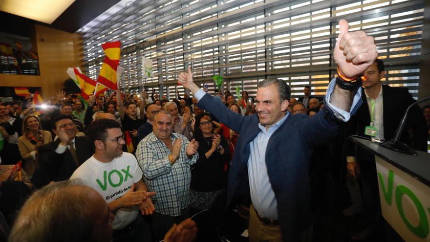 Imagen del mitin de Vox ayer en Castelló.