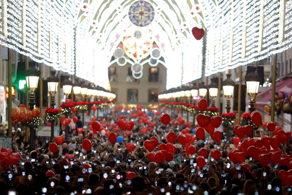 El encendido de las luces de Navidad de la calle Larios