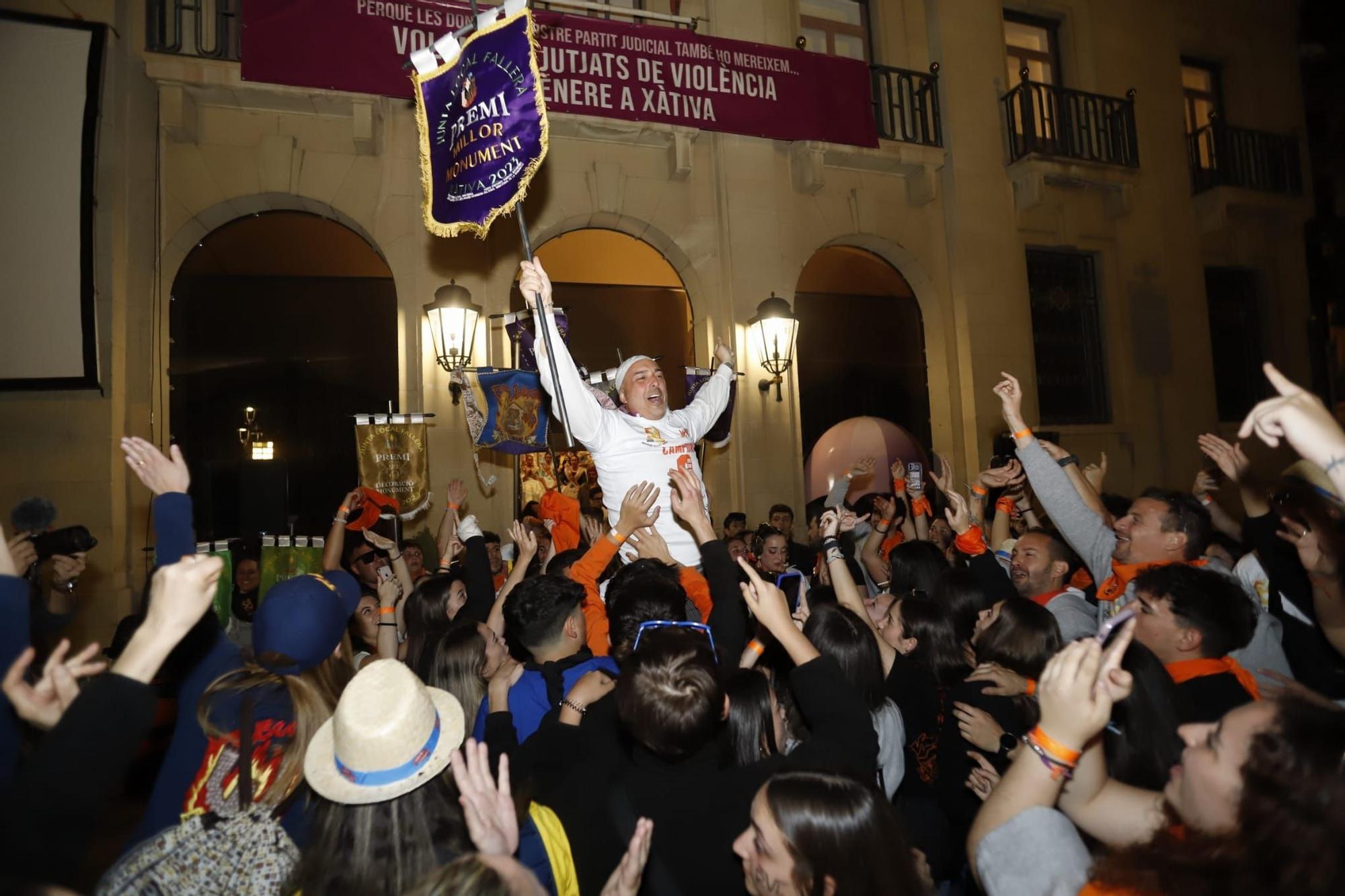 Así se han festejado los grandes premios en las Fallas de Xàtiva