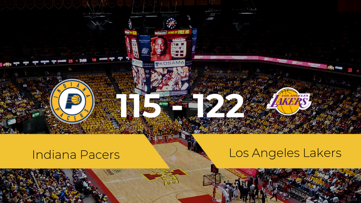 Victoria de Los Angeles Lakers ante Indiana Pacers por 115-122