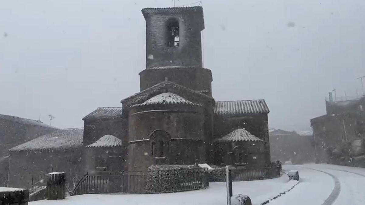 La neu enfarina l'Estany, al Moianès