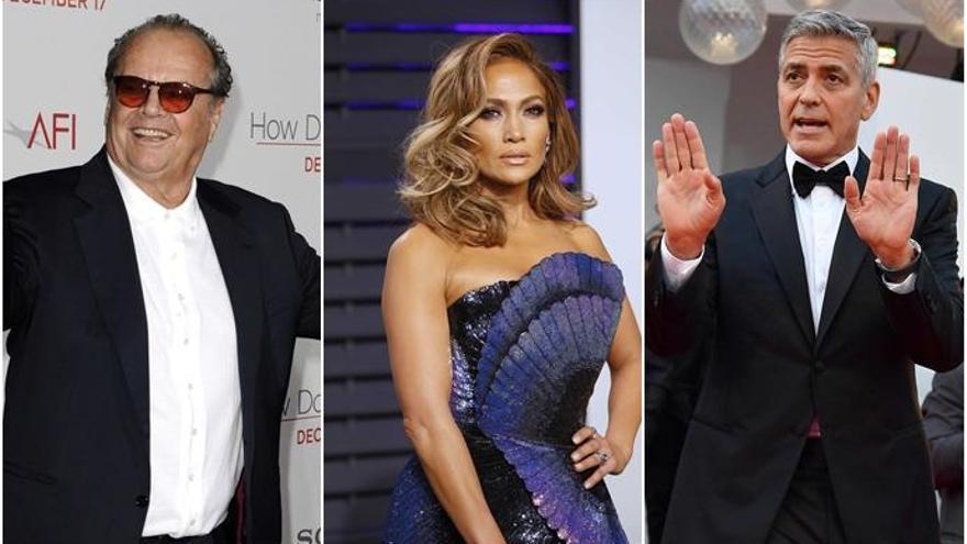 Jack Nicholson, Jennifer López y George Clooney.