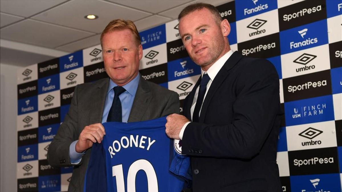 Rooney se presentó junto a Koeman en Goodison Park