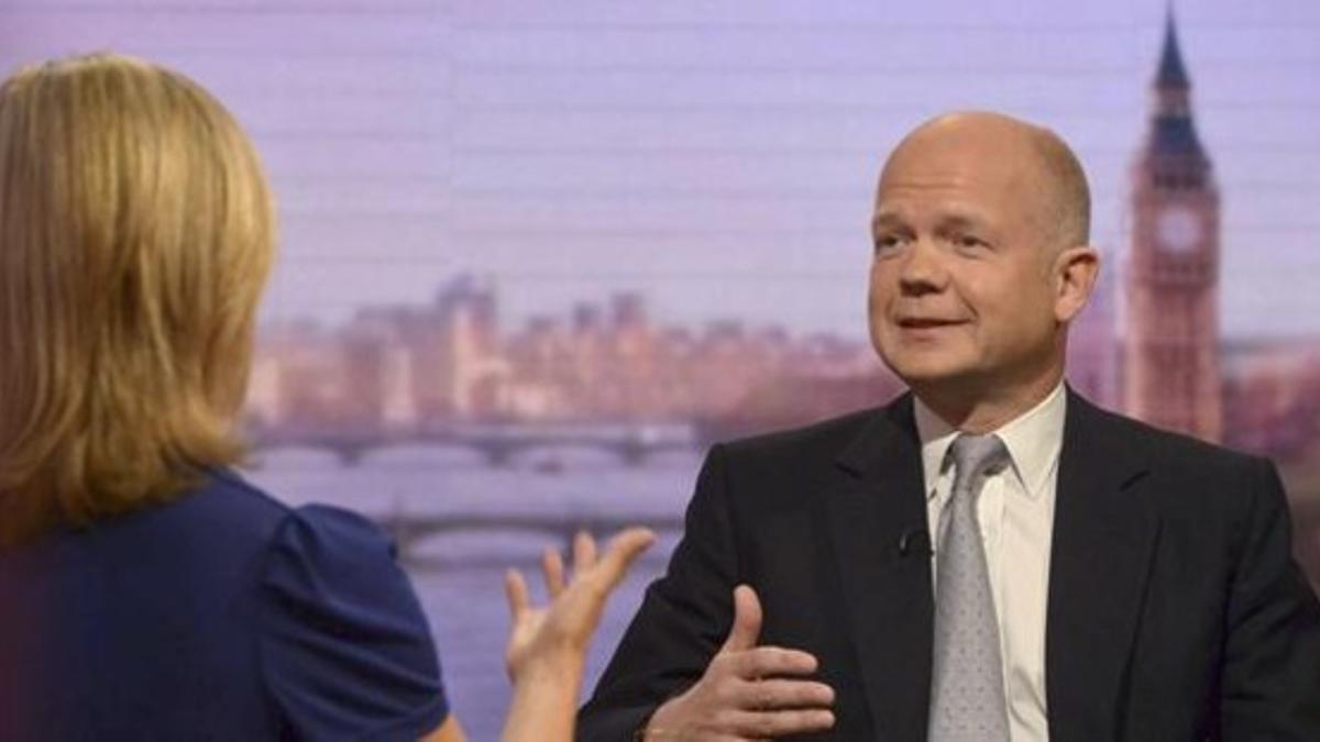 Hague interviene en un programa de la BBC, este domingo.