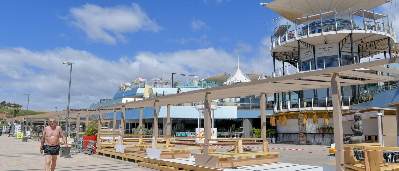 Imagen de archivo del local donde irá ubicado el Mamá Juana, en obras, en el Sunset Beach Meloneras Playa.