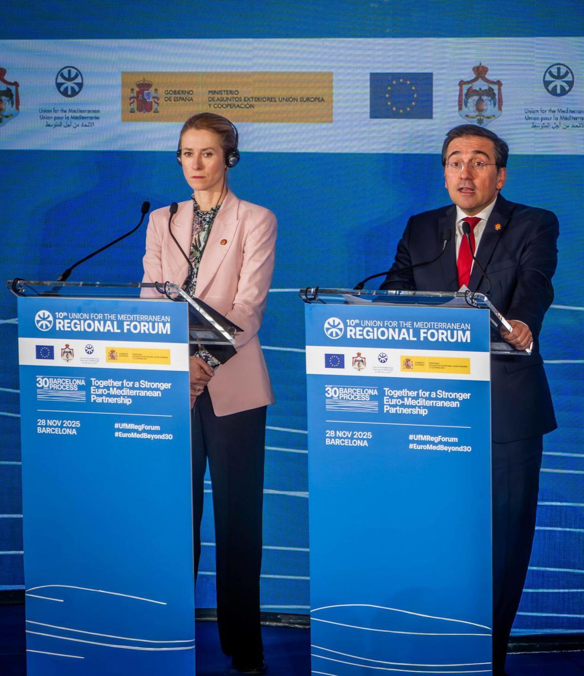 Kallas i Albares defensen que la pau a Gaza implica invertir en el Mediterrani