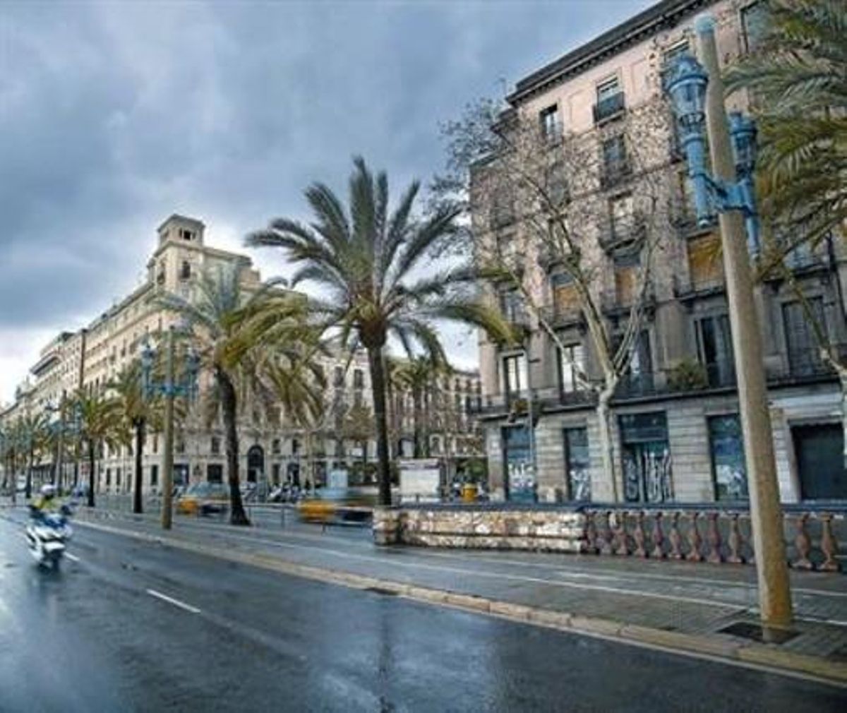 El passeig de Colom,on es podran obrir nous hotels sense límit, ahir.