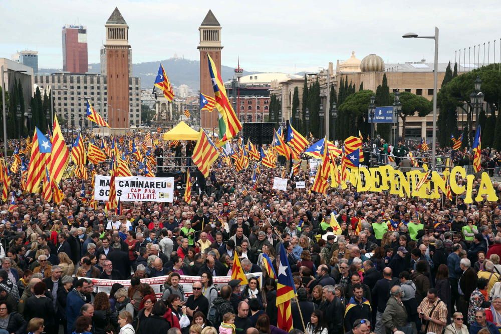 Manifestació de solidaritat amb el processats pel 9-N